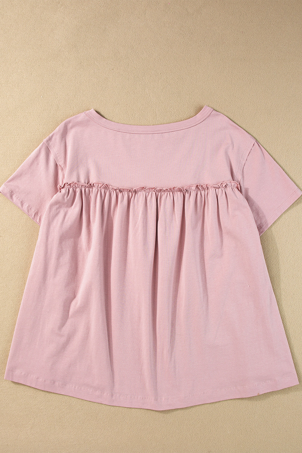 Light Pink Ruffled Babydoll Tee