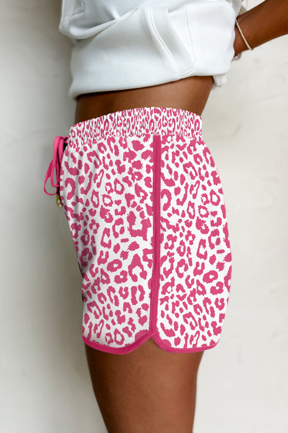 Pink Leopard Comfy Shorts