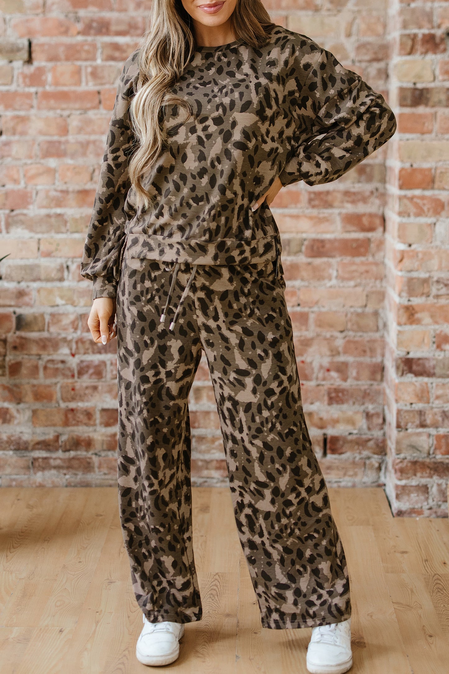 Latte Leopard Lounge Set