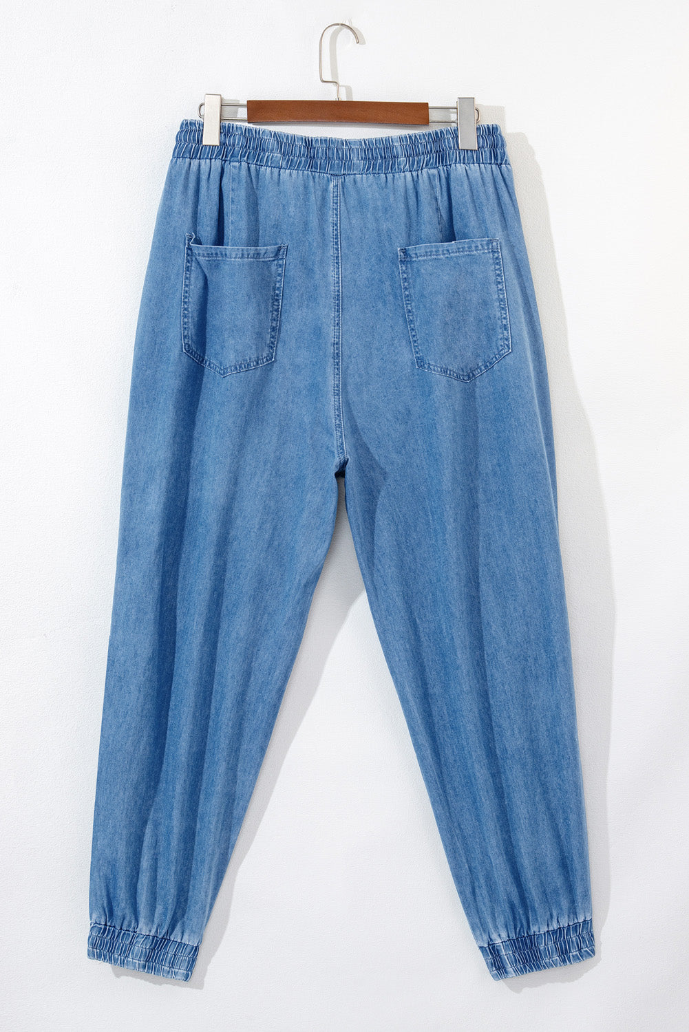 Dusk Blue Plus Size Denim Joggers