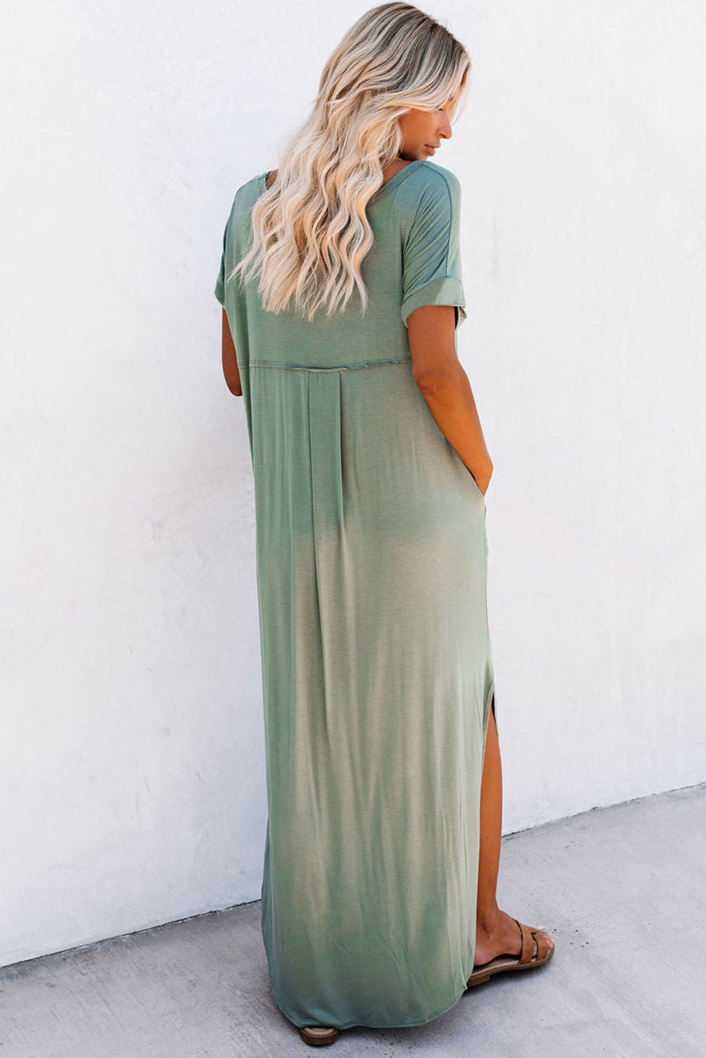 Sage Maxi T-shirt Dress