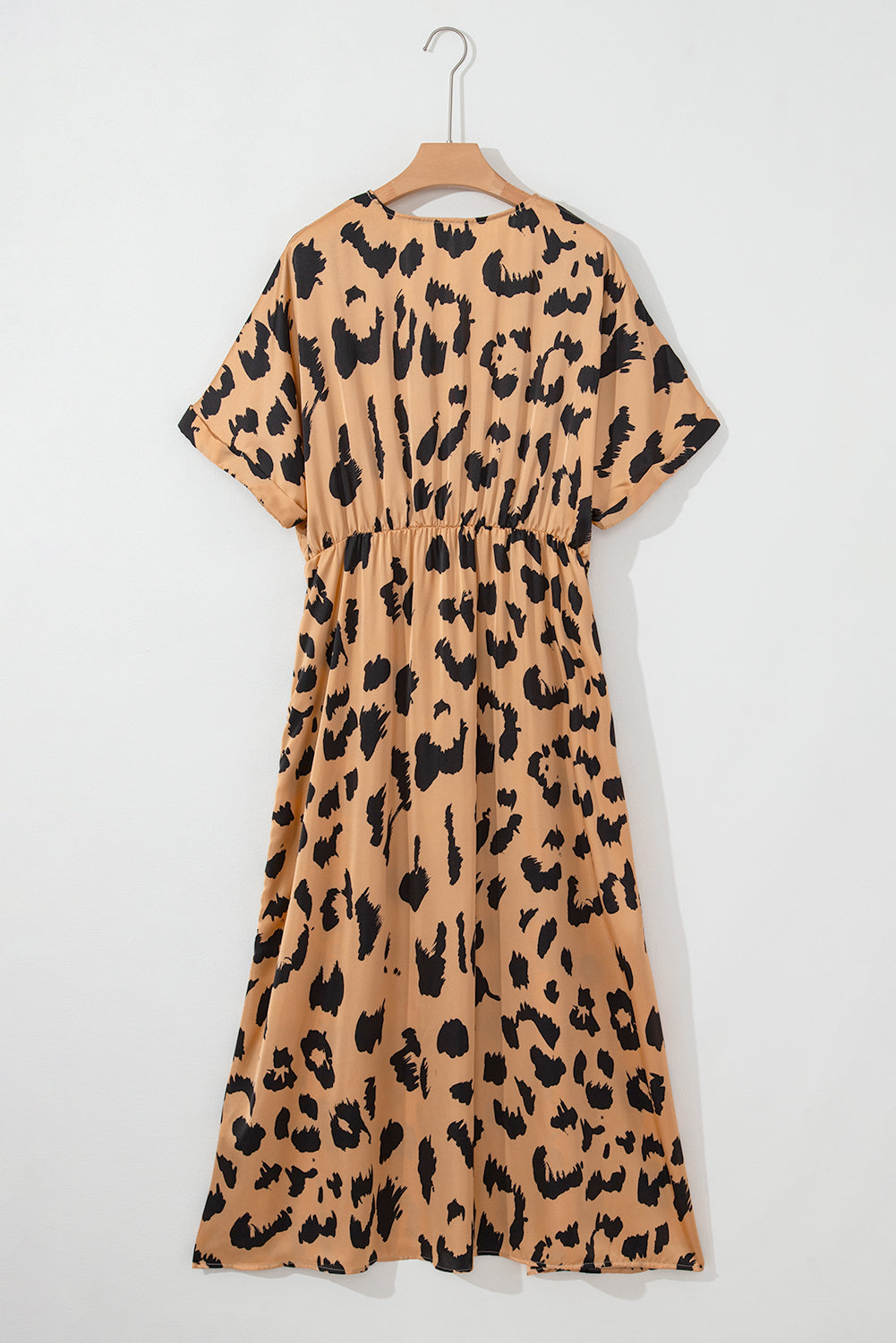 Leopard Silk Maxi Dress