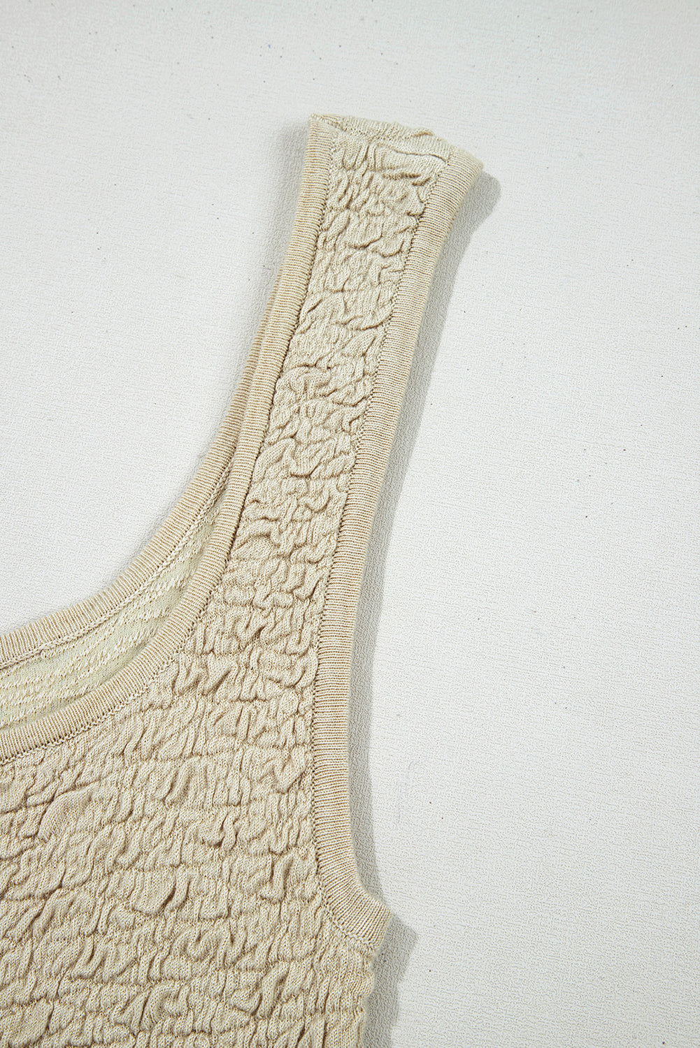 Apricot Textured U Neck Slim Fit Sweater Vest