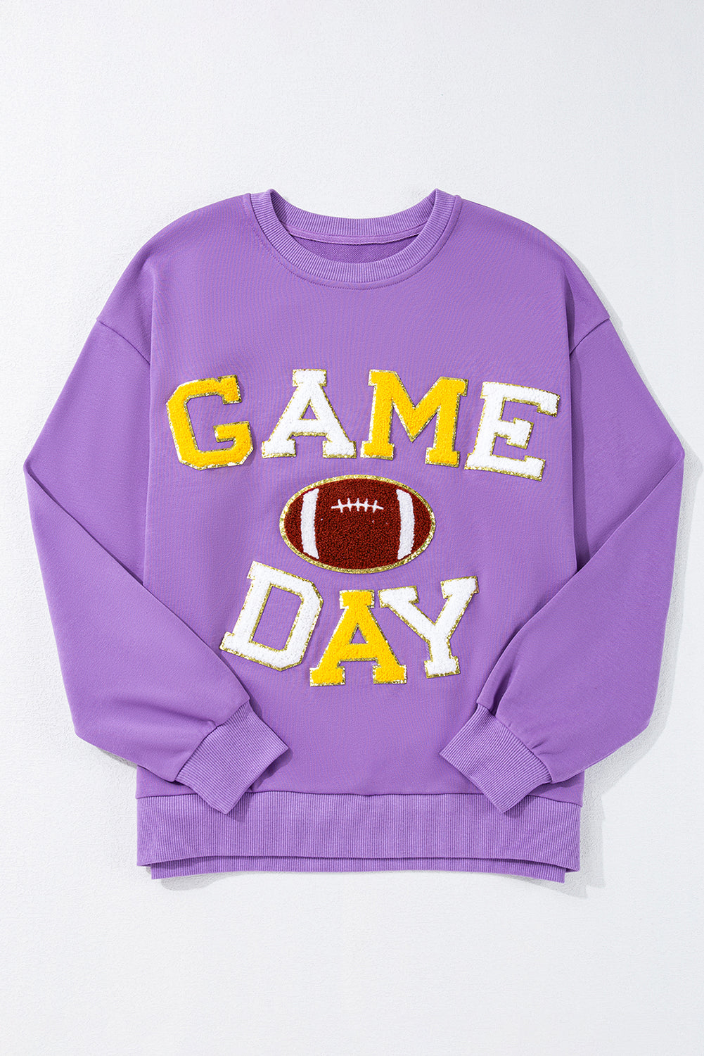 Purple Game Day Patch Sweatshirt