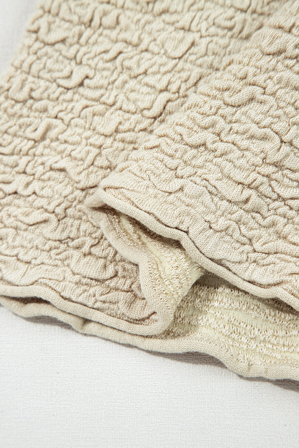 Apricot Textured U Neck Slim Fit Sweater Vest