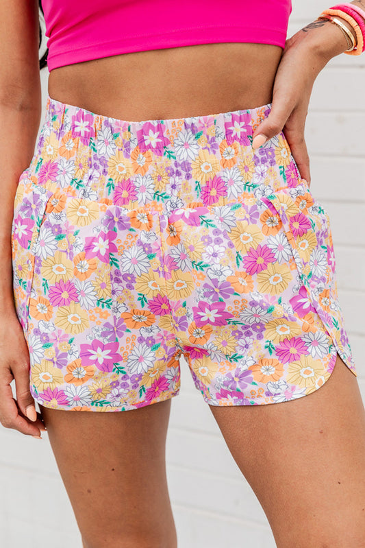 Floral High Waisted Shorts