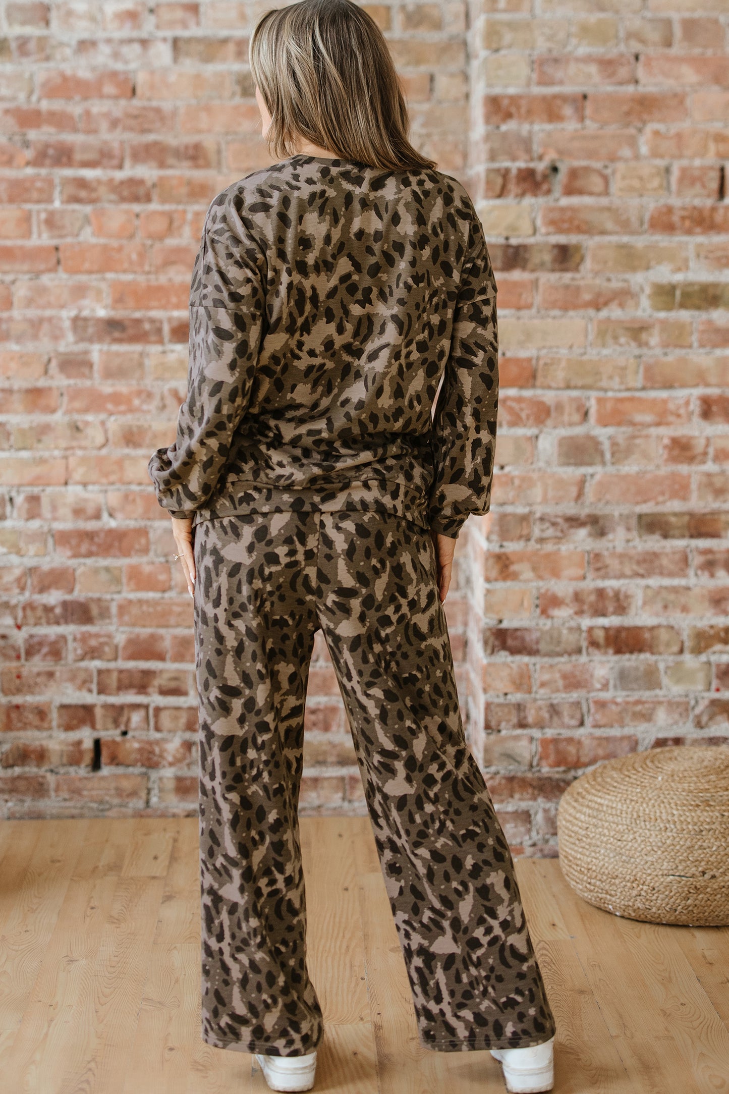 Latte Leopard Lounge Set