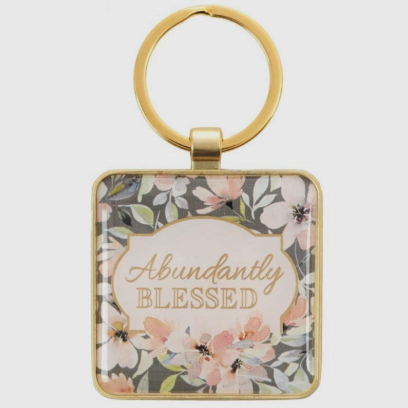 Blessed metal key ring