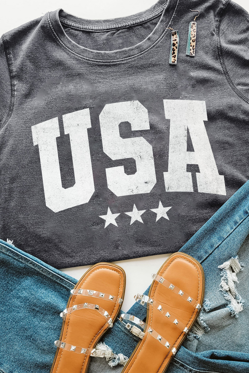Gray USA Tee